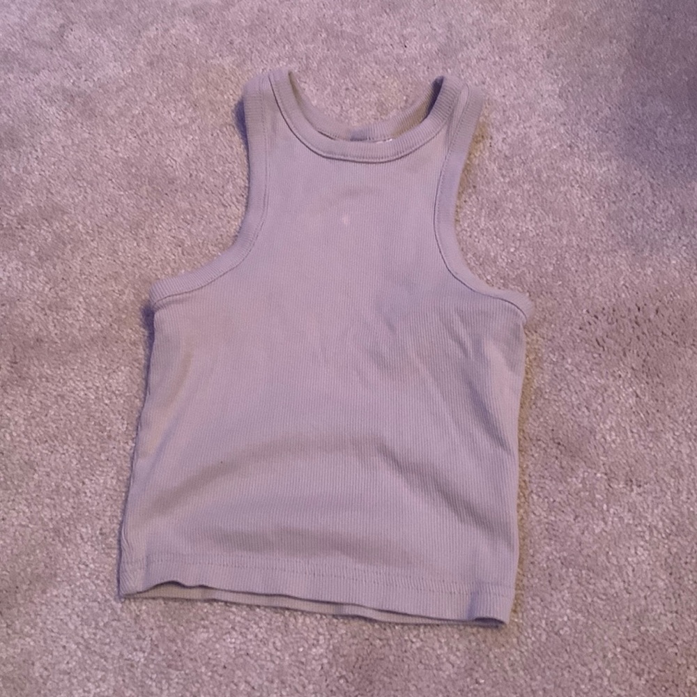 stretchy tan tank top